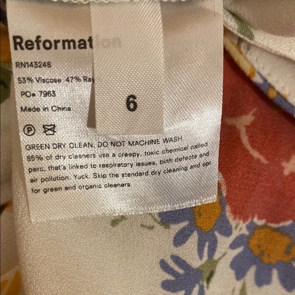 REFORMATION Elegant Floral White Jumpsuit - Picture 12 of 12